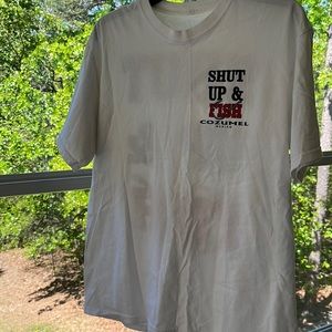 White tee, shut up and fish